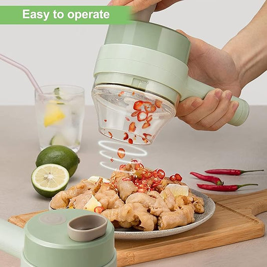 Wireless Mini Electric Chopper – USB Rechargeable Food Processor for Garlic, Onion, Vegetables & Nuts